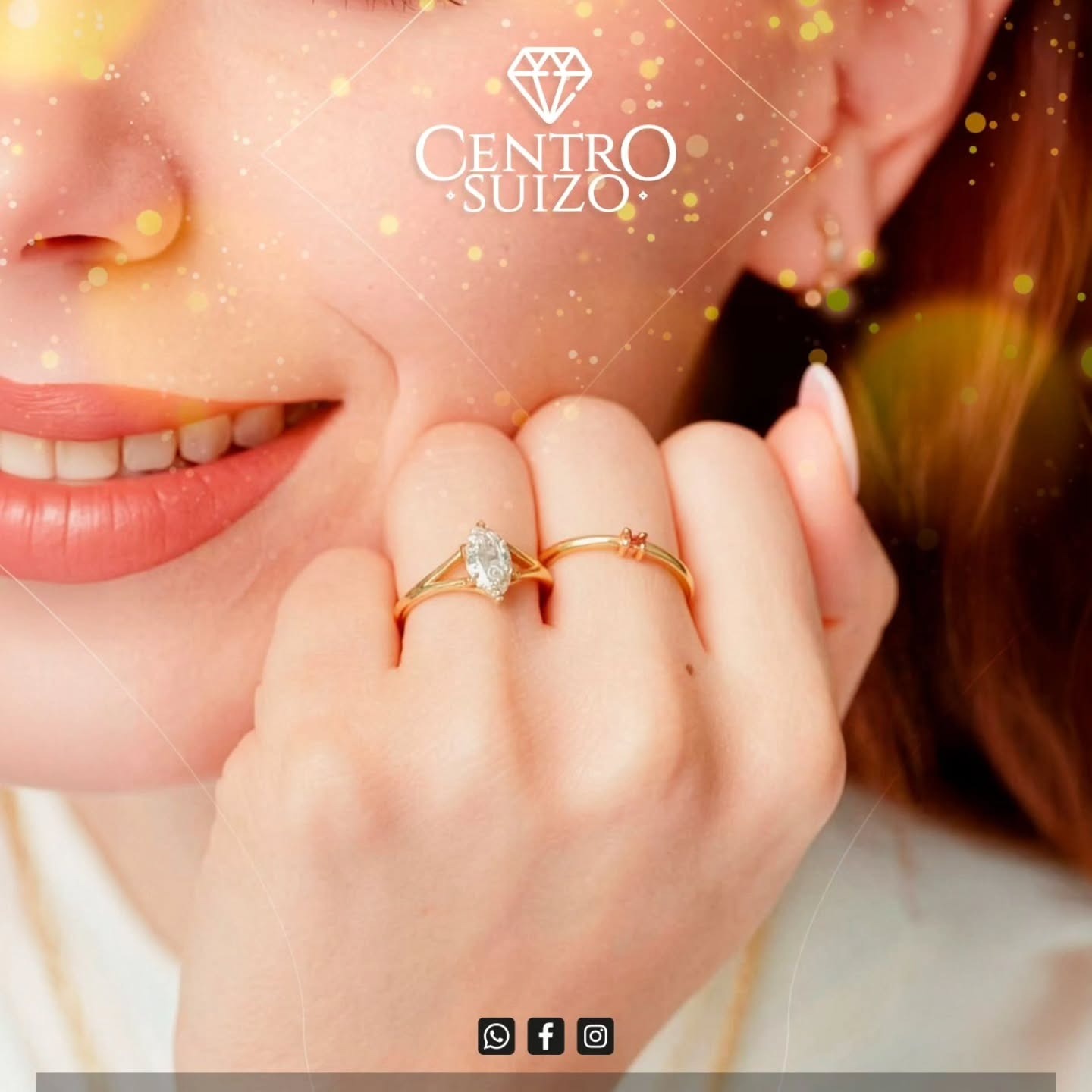 Anillo de compromiso corte pera — Centro Suizo